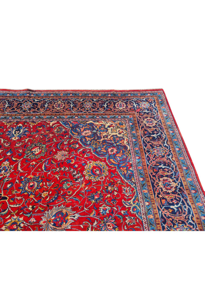 Authentic Hand Knotted Vintage Tabreez Wool Area Rug 13.10 x 9.9 Ft (1545 Ger-4) - Image 10