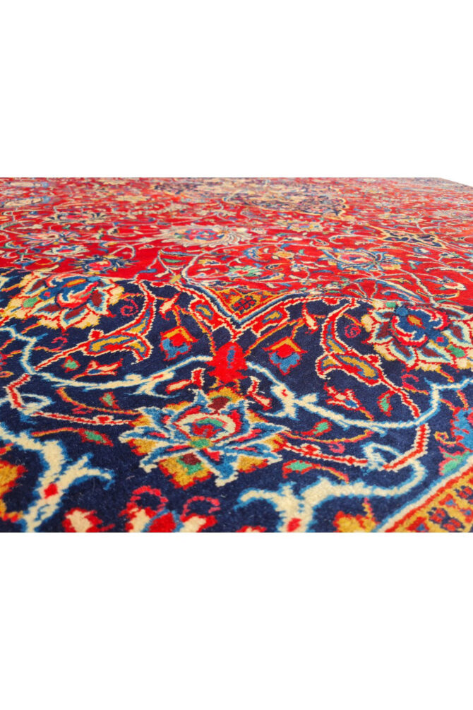 Authentic Hand Knotted Vintage Tabreez Wool Area Rug 13.10 x 9.9 Ft (1545 Ger-4) - Image 11