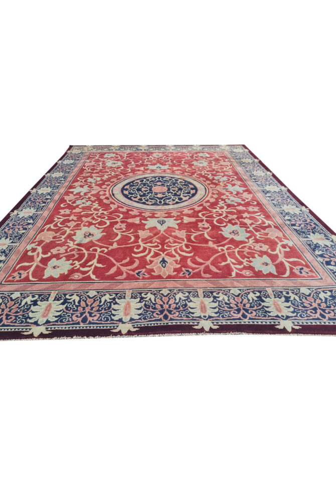 Authentic Hand Knotted Vintage Nepali Wool Area Rug 11.5 x 8.11 Ft (1548 Ger-4) - Image 6