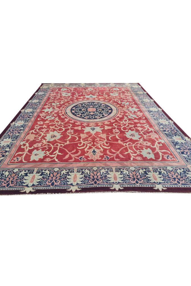 Authentic Hand Knotted Vintage Nepali Wool Area Rug 11.5 x 8.11 Ft (1548 Ger-4) - Image 7