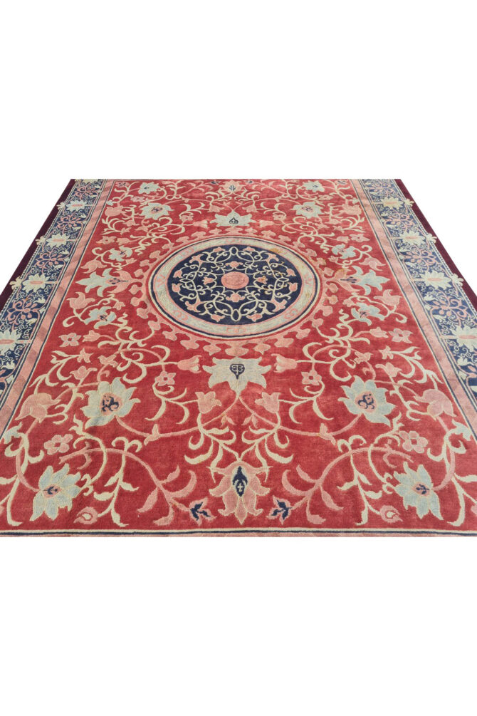 Authentic Hand Knotted Vintage Nepali Wool Area Rug 11.5 x 8.11 Ft (1548 Ger-4) - Image 9