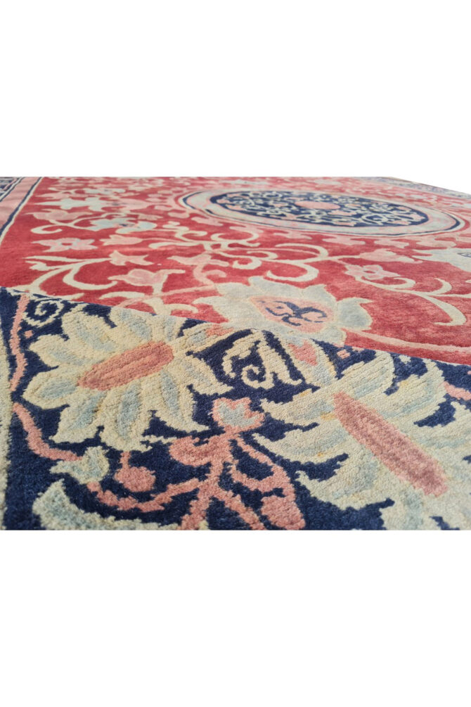 Authentic Hand Knotted Vintage Nepali Wool Area Rug 11.5 x 8.11 Ft (1548 Ger-4) - Image 12