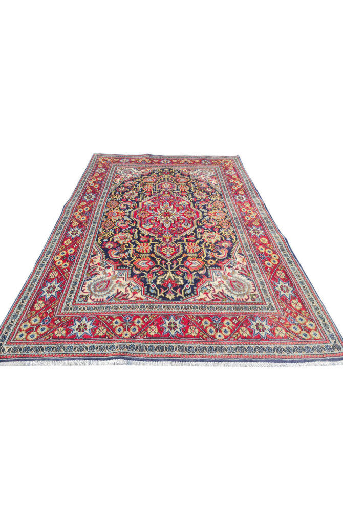 Authentic Hand Knotted Vintage Pashmin Koum Wool Area Rug 5.3 x 3.7 Ft (1757 Ger-4) - Image 3