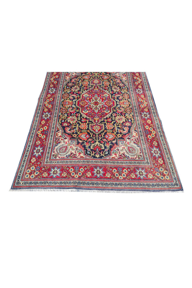 Authentic Hand Knotted Vintage Pashmin Koum Wool Area Rug 5.3 x 3.7 Ft (1757 Ger-4) - Image 6