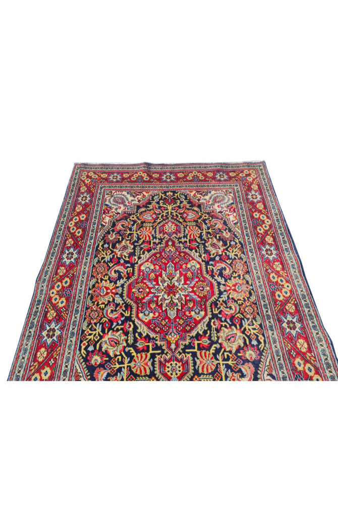 Authentic Hand Knotted Vintage Pashmin Koum Wool Area Rug 5.3 x 3.7 Ft (1757 Ger-4) - Image 5