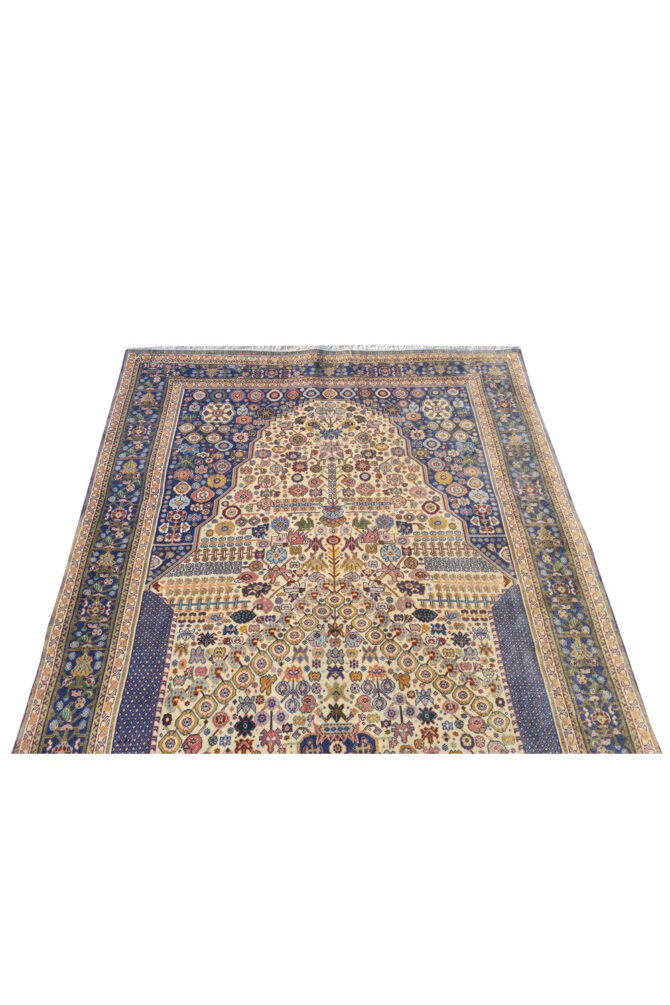 Authentic Hand Knotted Vintage Bijour Wool Area Rug 4.9 x 3.4 Ft (1760 Ger-4) - Image 5