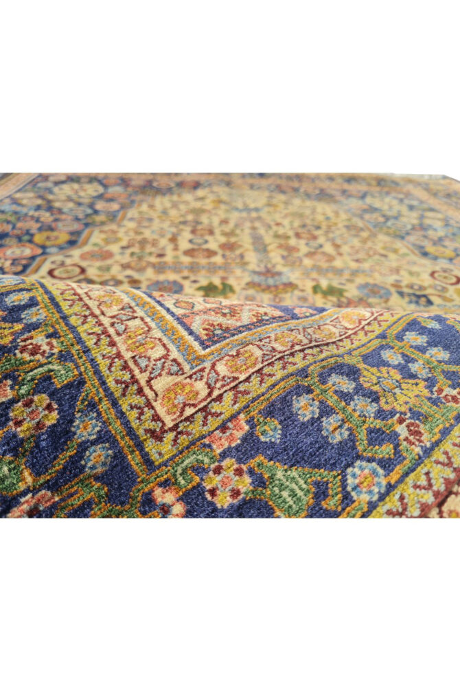 Authentic Hand Knotted Vintage Bijour Wool Area Rug 4.9 x 3.4 Ft (1760 Ger-4) - Image 7