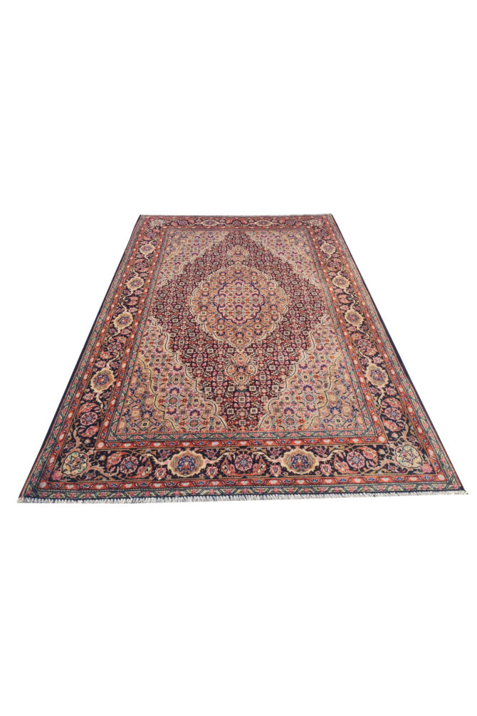 Authentic Hand Knotted Vintage Tabreez Wool Area Rug 5.2 x 3.6 Ft (1762 Ger-4) - Image 2