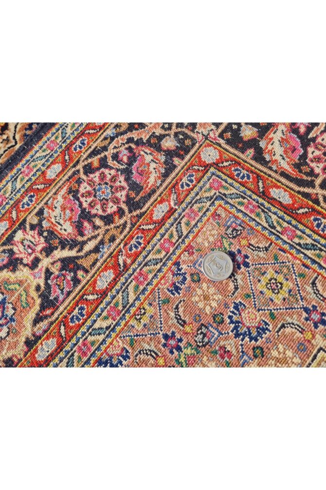 Authentic Hand Knotted Vintage Tabreez Wool Area Rug 5.2 x 3.6 Ft (1762 Ger-4) - Image 8