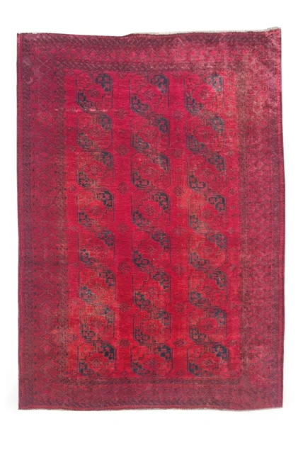 Authentic Hand Knotted Antique Afghan Turkmen Felpah Wool Area Rug 11.5 x 8.0 Ft