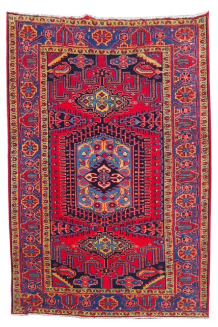 Authentic Hand Knotted Vintage Baghtiyaar Wool Area Rug 10.7 x 6.4 Ft (1489 Ger-4)