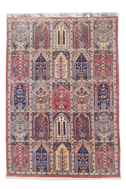 Authentic Hand Knotted Vintage Double knot Pictorial Wool Area Rug 6 x 3 Ft (941 Ger-4)