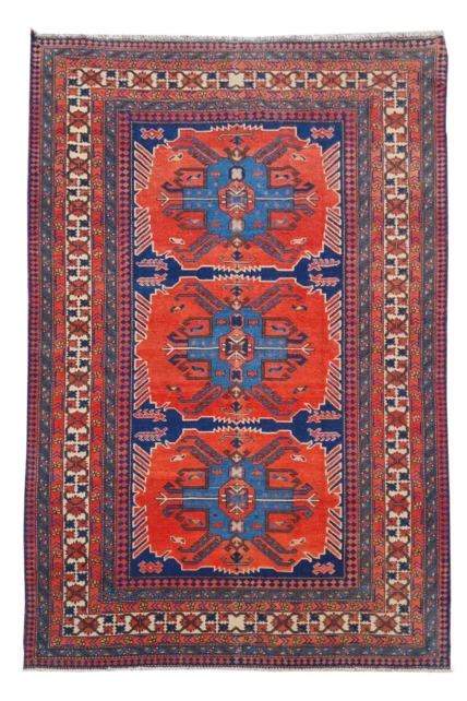 Amazing Hand Knotted Vintage Hamidoun Wool Area Rug 7 x 5 Ft