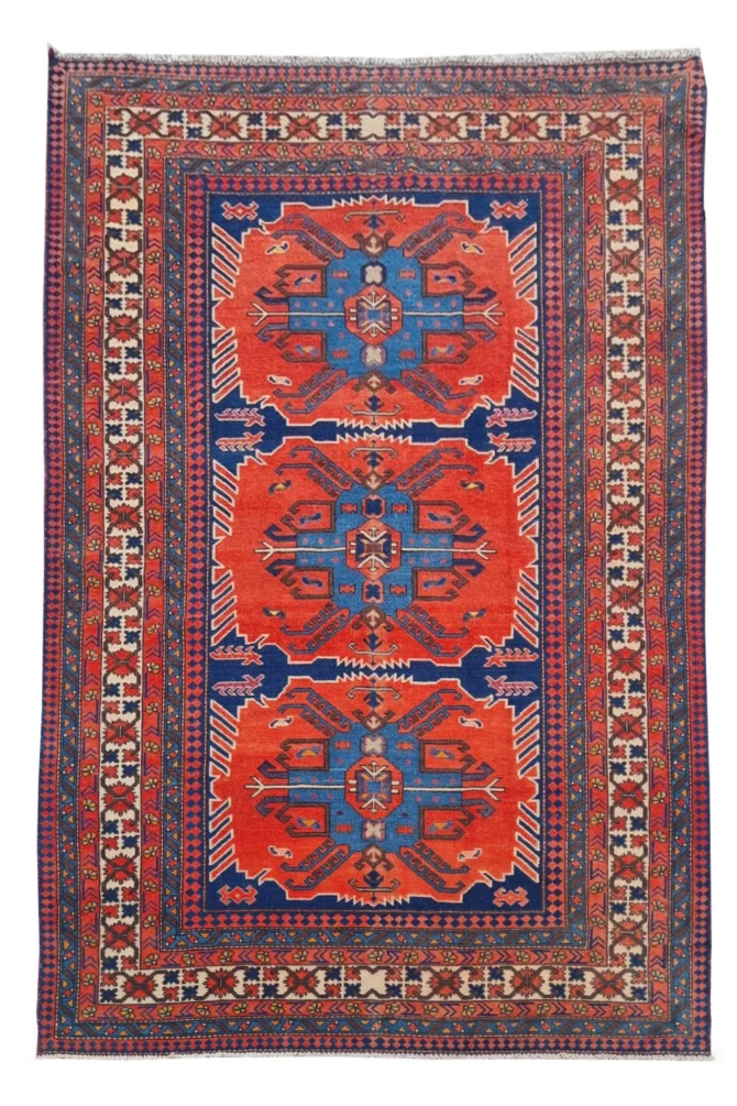Amazing Hand Knotted Vintage Hamidoun Wool Area Rug 7 x 5 Ft