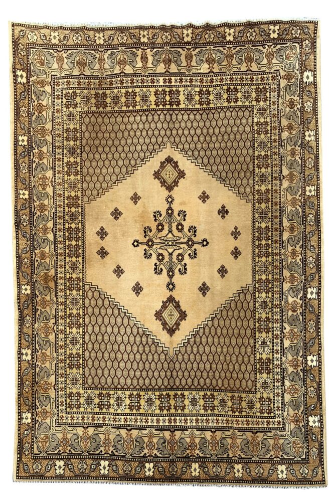 Amazing Hand Knotted Turkish Wool Area Rug 8 x 6 Ft