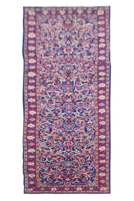 Amazing Hand Knotted Vintage Baghtiyaar Wool Area Runner Rug 13 x 3 Ft
