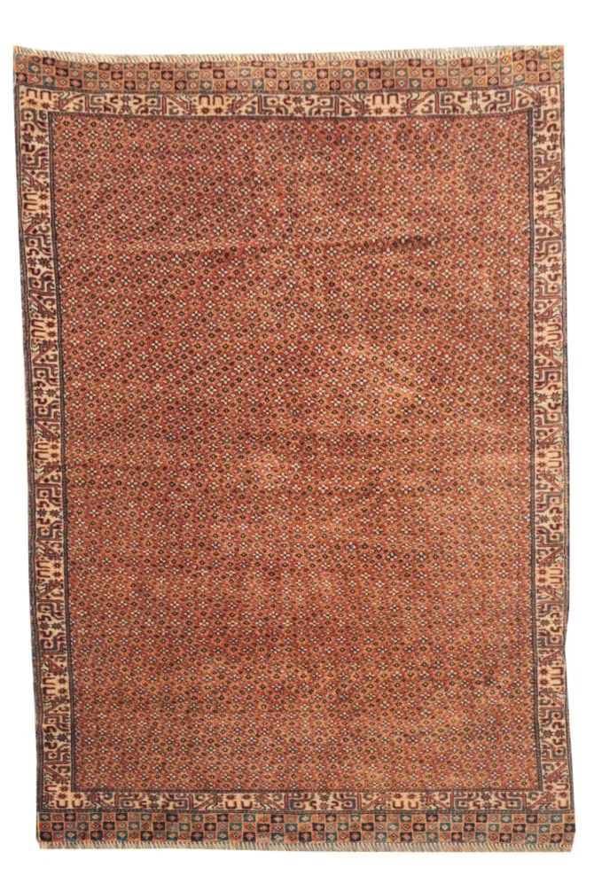 Amazing Hand Knotted Antique Afghan Nokaar Balouch Wool Area Rug 6 x 4 Ft