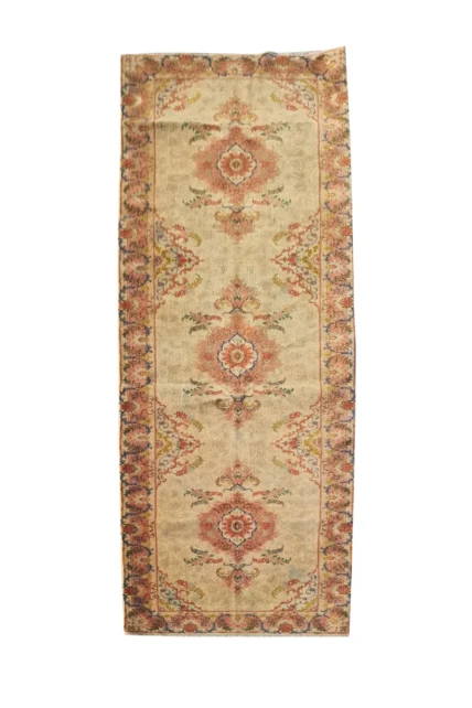 Amazing Hand Knotted Vintage Shahi Tabreez Wool Area Runner Rug 10 x 3 Ft