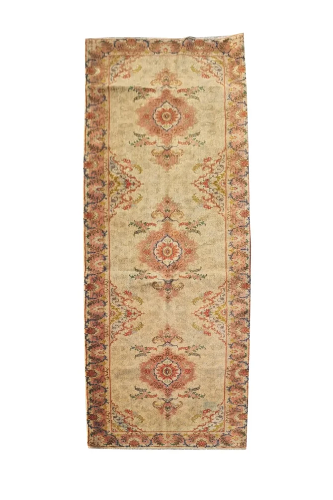 Amazing Hand Knotted Vintage Shahi Tabreez Wool Area Runner Rug 10 x 3 Ft