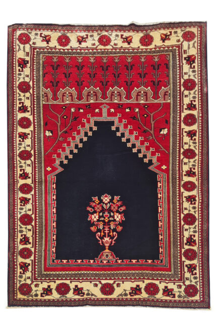 Authentic Hand Knotted Vintage Pakistani Bokhara Jhaldar Wool Area Rug 6 x 4 Ft (920 Ger-4)