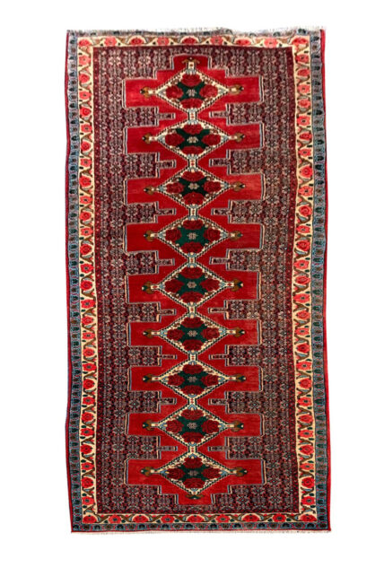 Authentic Hand Knotted Vintage Tabreez Wool Area Runner Rug 9 x 3 Ft