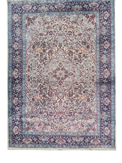 Authentic Hand Knotted Vintage Kashmir Wool Area Rug 6 x 4 Ft