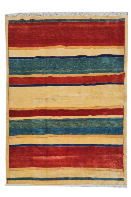 Authentic Hand Knotted Vintage Bokhara Jhaldar Wool Area Rug 6 x 4 Ft