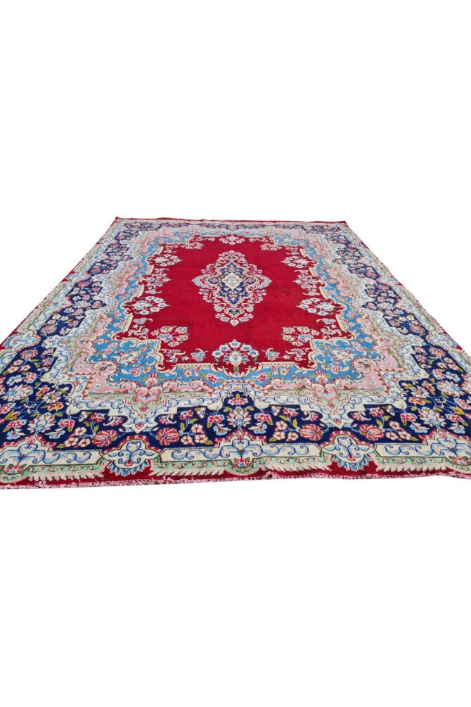 Amazing Hand Knotted Vintage Qirmoun Wool Area Rug 12 x 9 Ft - Image 3
