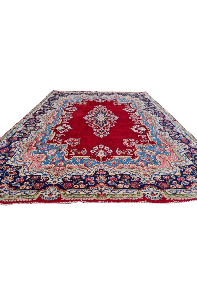 Amazing Hand Knotted Vintage Qirmoun Wool Area Rug 12 x 9 Ft - Image 6