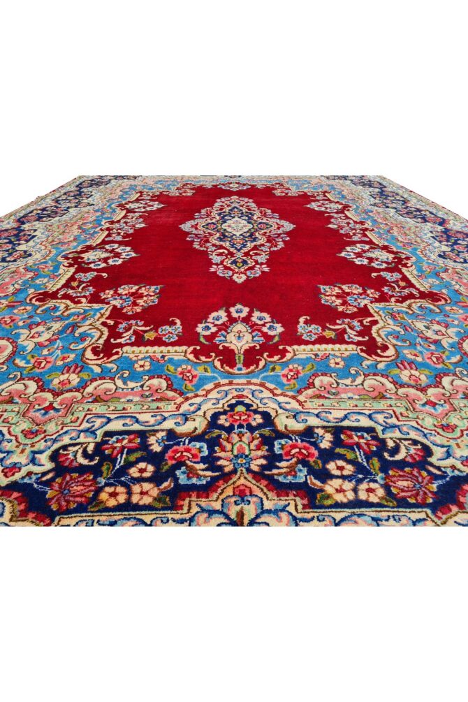 Amazing Hand Knotted Vintage Qirmoun Wool Area Rug 12 x 9 Ft - Image 7