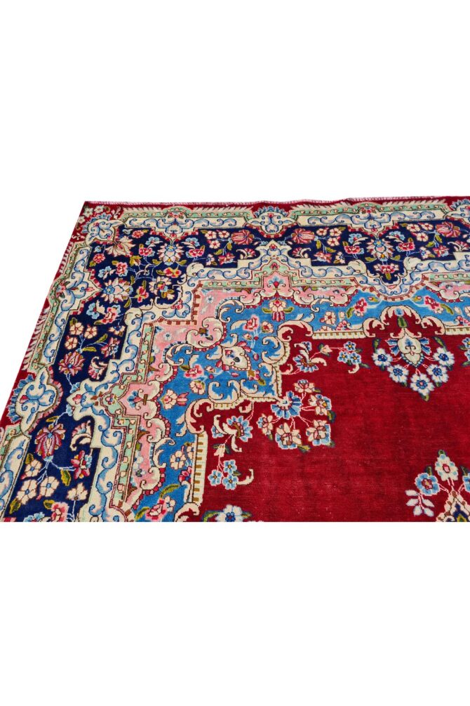 Amazing Hand Knotted Vintage Qirmoun Wool Area Rug 12 x 9 Ft - Image 9
