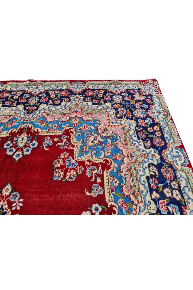 Amazing Hand Knotted Vintage Qirmoun Wool Area Rug 12 x 9 Ft - Image 10
