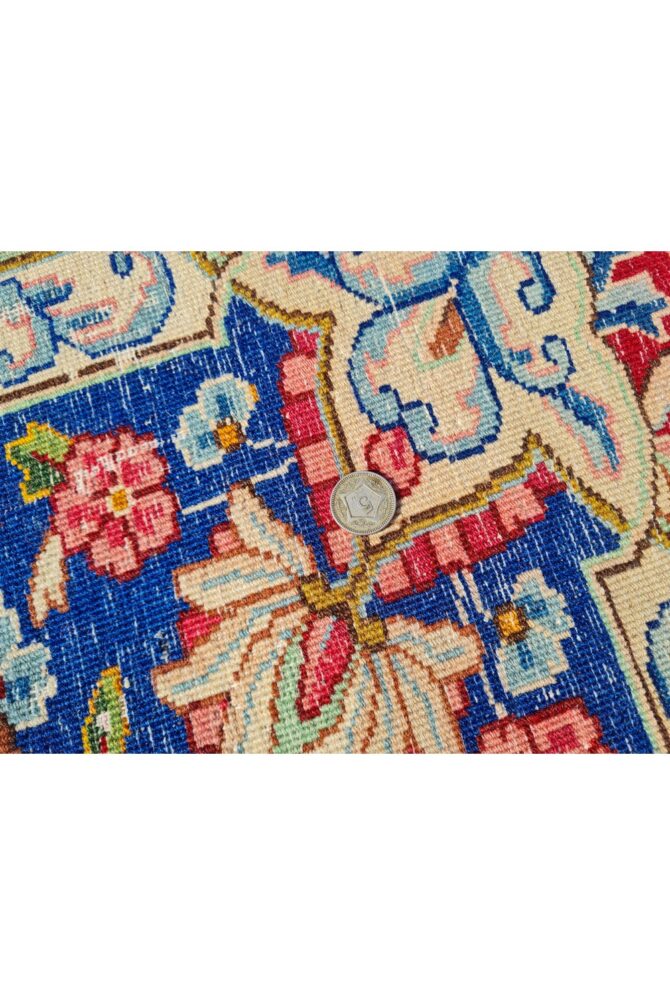 Amazing Hand Knotted Vintage Qirmoun Wool Area Rug 12 x 9 Ft - Image 12
