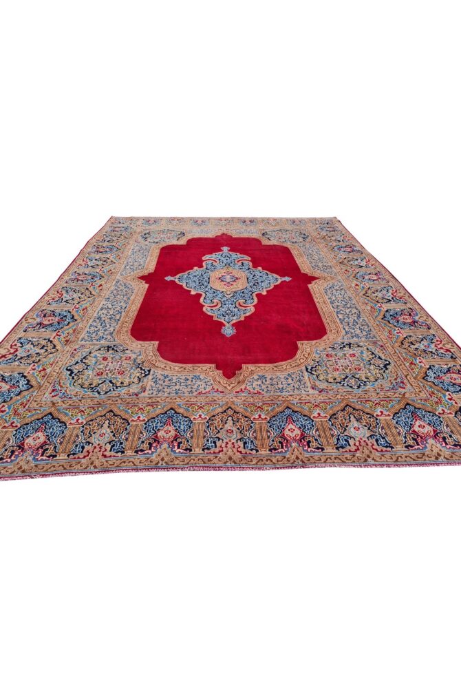 Amazing Hand Knotted Vintage Qirmoun Wool Area Rug 13 x 10 Ft - Image 2