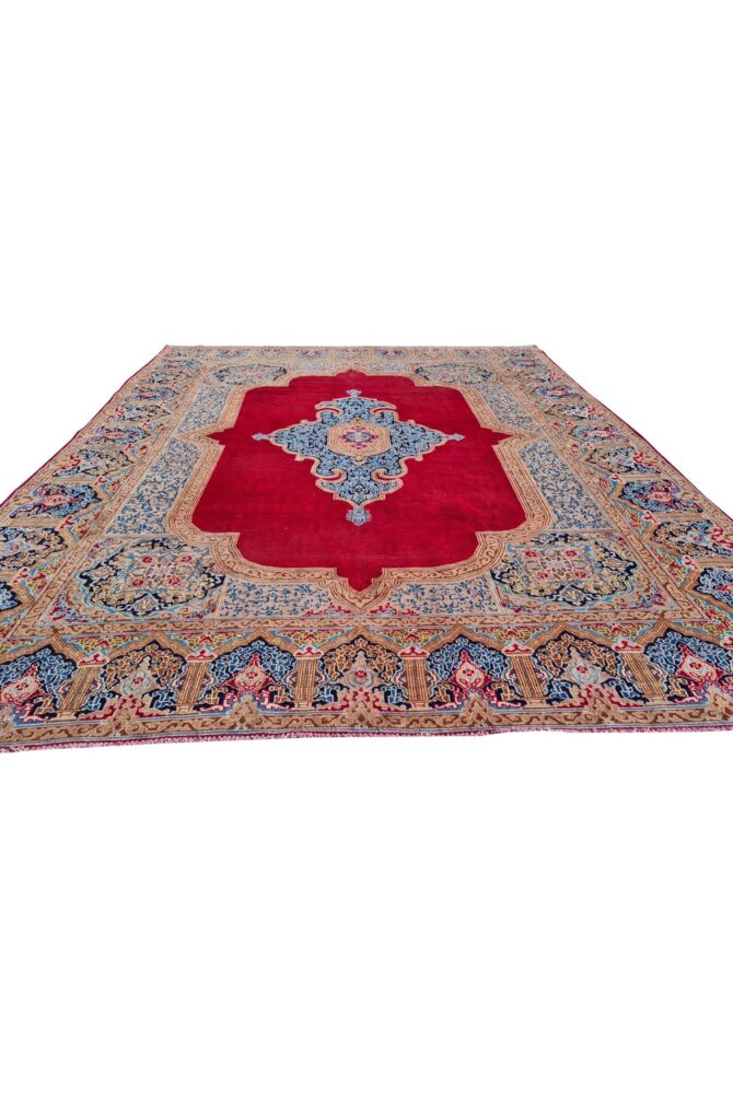 Amazing Hand Knotted Vintage Qirmoun Wool Area Rug 13 x 10 Ft - Image 3