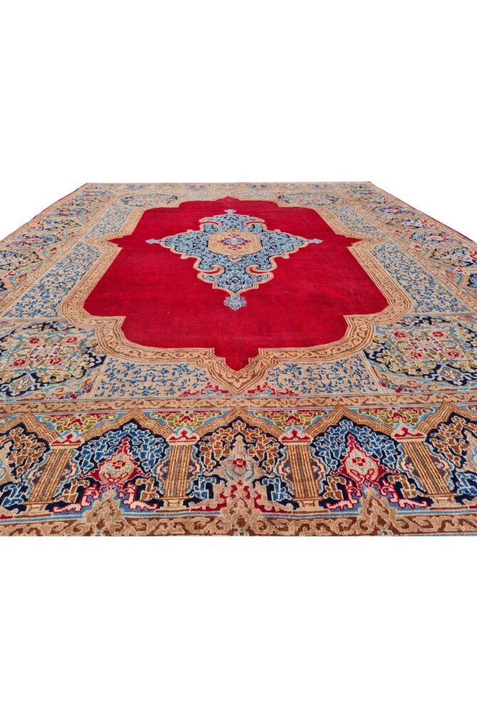 Amazing Hand Knotted Vintage Qirmoun Wool Area Rug 13 x 10 Ft - Image 5