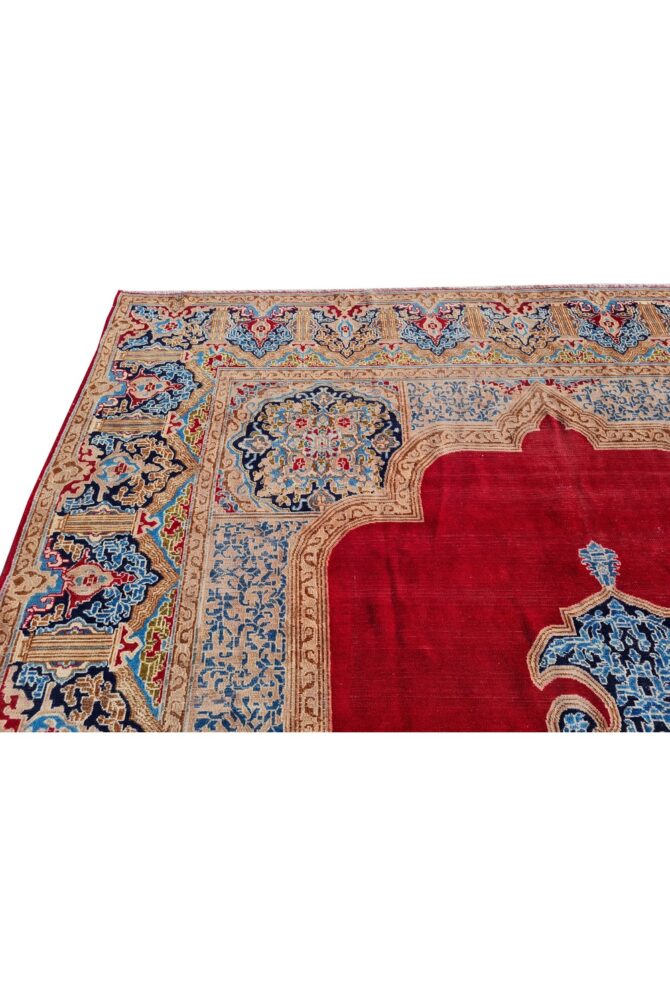 Amazing Hand Knotted Vintage Qirmoun Wool Area Rug 13 x 10 Ft - Image 7