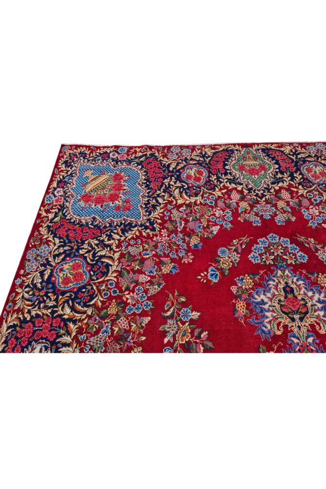 Amazing Hand Knotted Vintage Qirmoun Wool Area Rug 14 x 9 Ft - Image 8