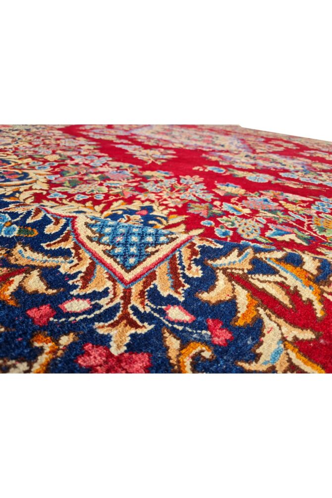 Amazing Hand Knotted Vintage Qirmoun Wool Area Rug 14 x 9 Ft - Image 10