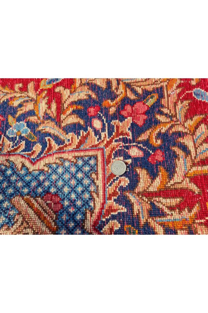 Amazing Hand Knotted Vintage Qirmoun Wool Area Rug 14 x 9 Ft - Image 11