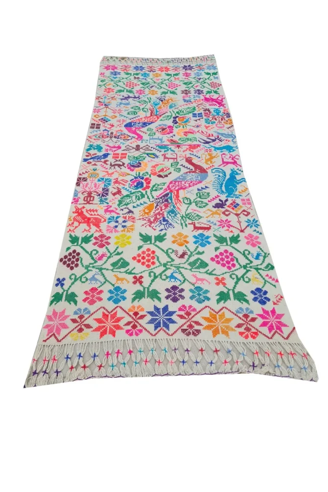 Amazing Hand Knotted Vintage Flat Weave Pictorial Kilim Wool Area Runner Rug 6.7 x 2.6 Ft - Image 2