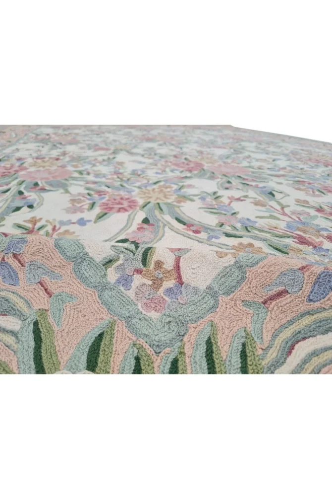 Hand Embroidered Needlework Vintage Kashmiri Textile Wall Hanging 8 x 5 Ft - Image 8