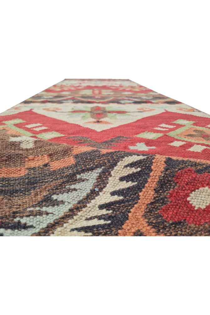 Amazing Hand Knotted Vintage Woven Chobi Kilim Kilm Wool Area Rug 8 x 2 Ft - Image 6