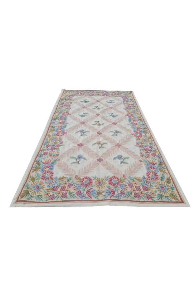 Hand Embroidered Needlework Vintage Kashmiri Textile Wall Hanging 5 x 3 Ft - Image 2