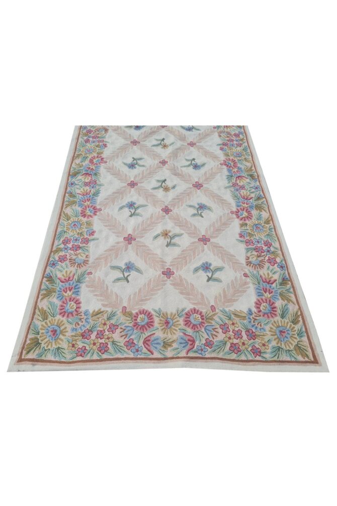 Hand Embroidered Needlework Vintage Kashmiri Textile Wall Hanging 5 x 3 Ft - Image 5