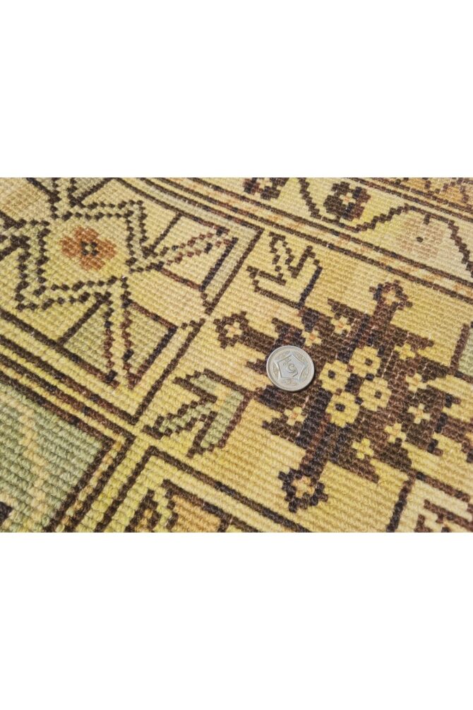Authentic Hand Knotted Vintage Bulgaria Wool Area Rug 7.1 x 3.10 Ft (907 Ger-4) - Image 9
