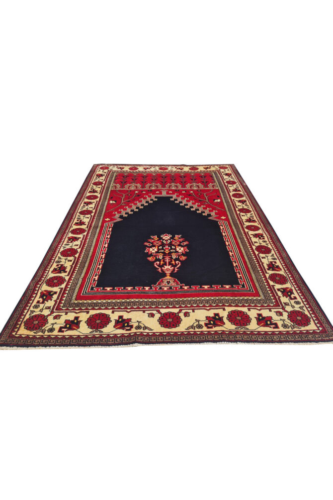 Authentic Hand Knotted Vintage Pakistani Bokhara Jhaldar Wool Area Rug 6 x 4 Ft (920 Ger-4) - Image 2