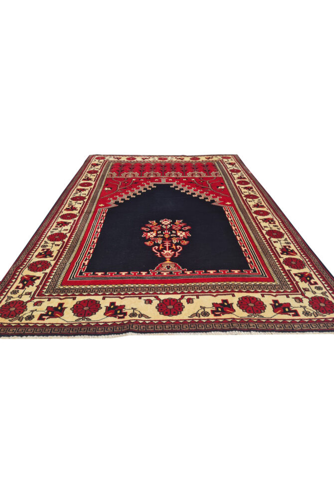 Authentic Hand Knotted Vintage Pakistani Bokhara Jhaldar Wool Area Rug 6 x 4 Ft (920 Ger-4) - Image 3