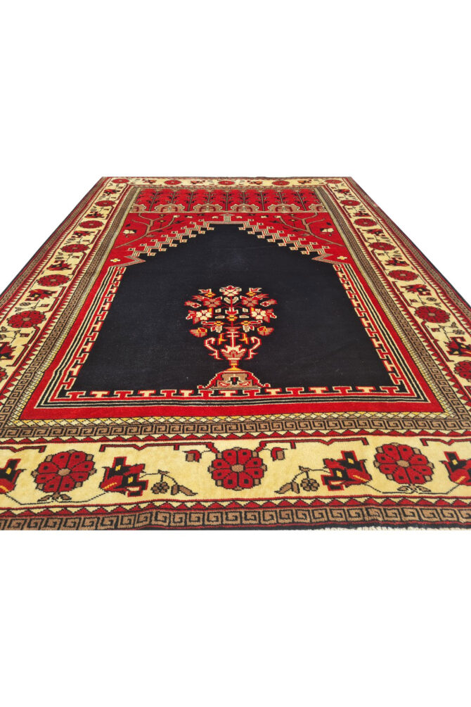 Authentic Hand Knotted Vintage Pakistani Bokhara Jhaldar Wool Area Rug 6 x 4 Ft (920 Ger-4) - Image 4