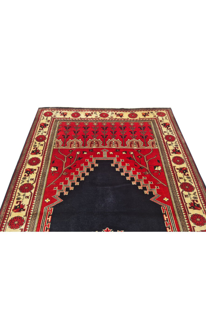Authentic Hand Knotted Vintage Pakistani Bokhara Jhaldar Wool Area Rug 6 x 4 Ft (920 Ger-4) - Image 6